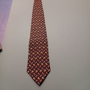 Brooks Brothers Silk Black, Red/Gold/ Blue Tie